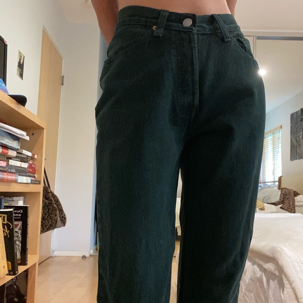 Vintage Levis forest green 501